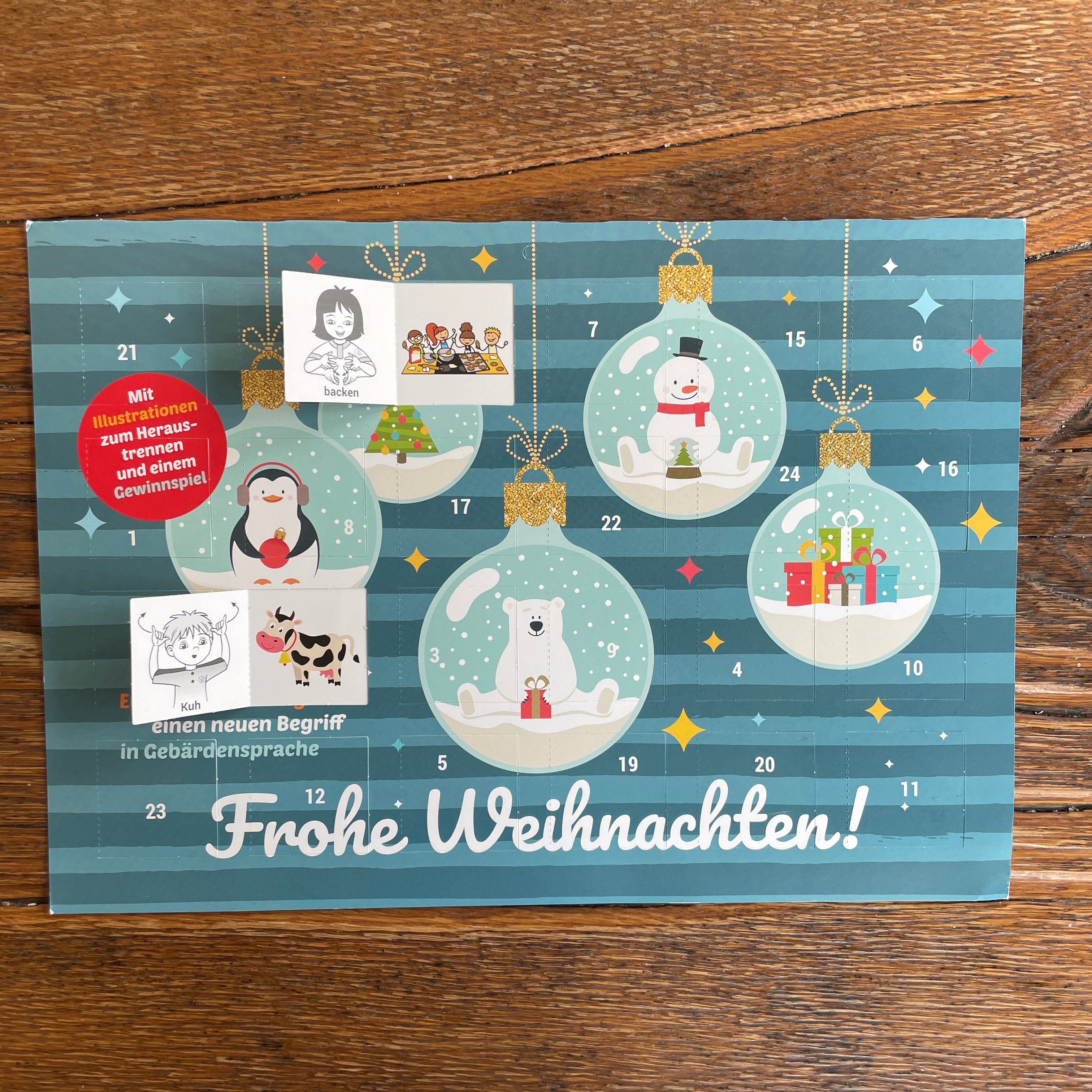 Blick ins Türchen Adventskalender 2024