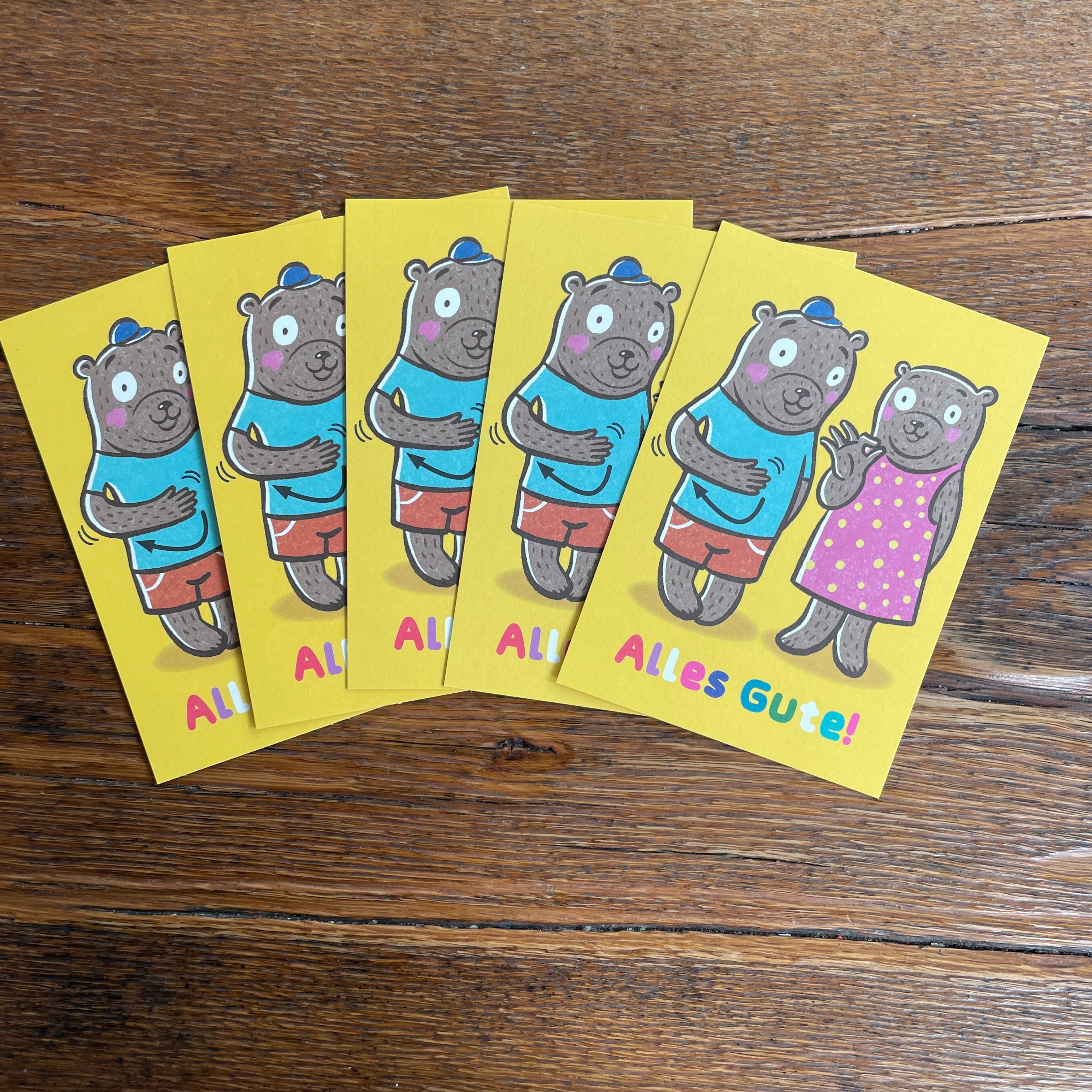 Postkarten mit Gebärden Set Alles Gute