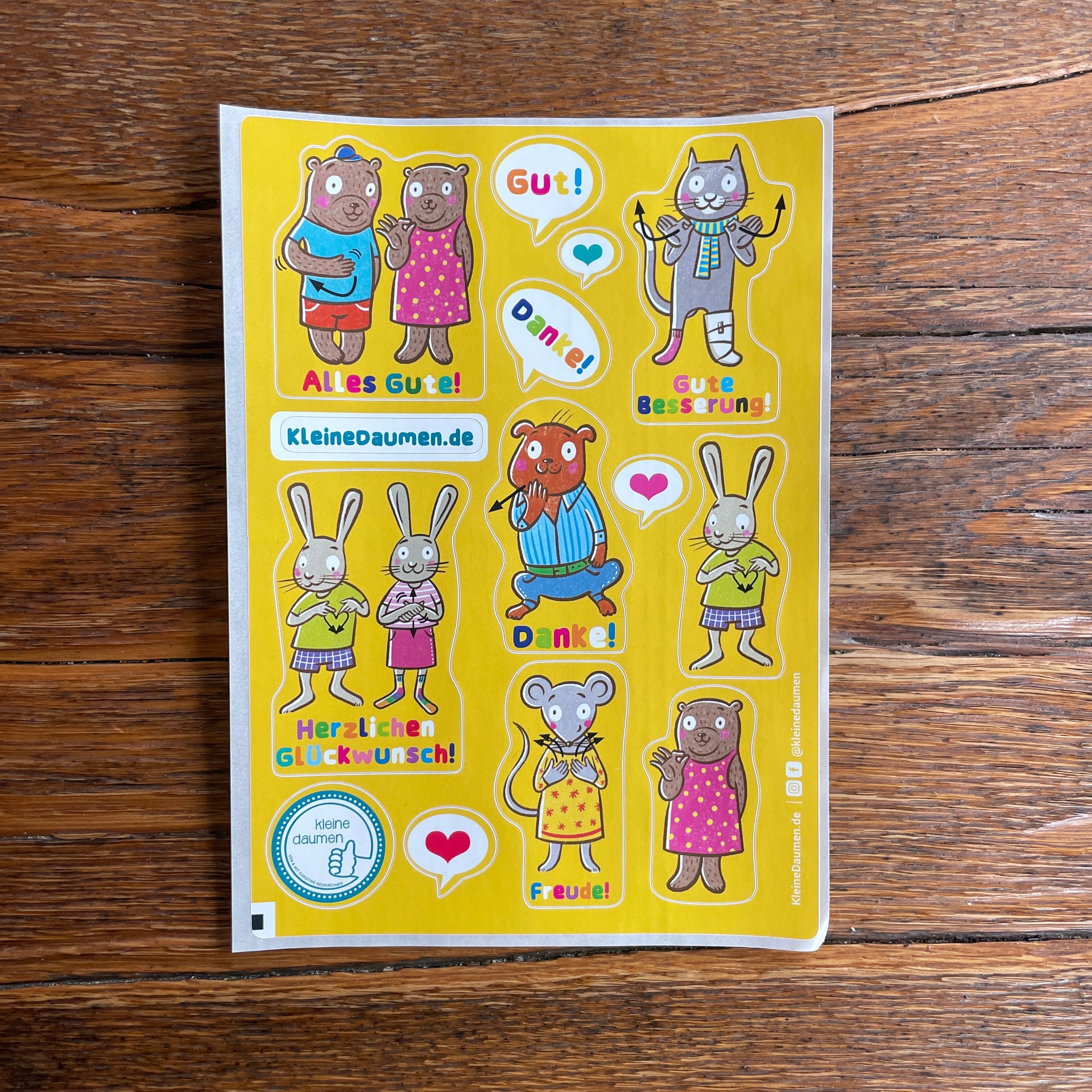 Aufkleber Gebärdensprache