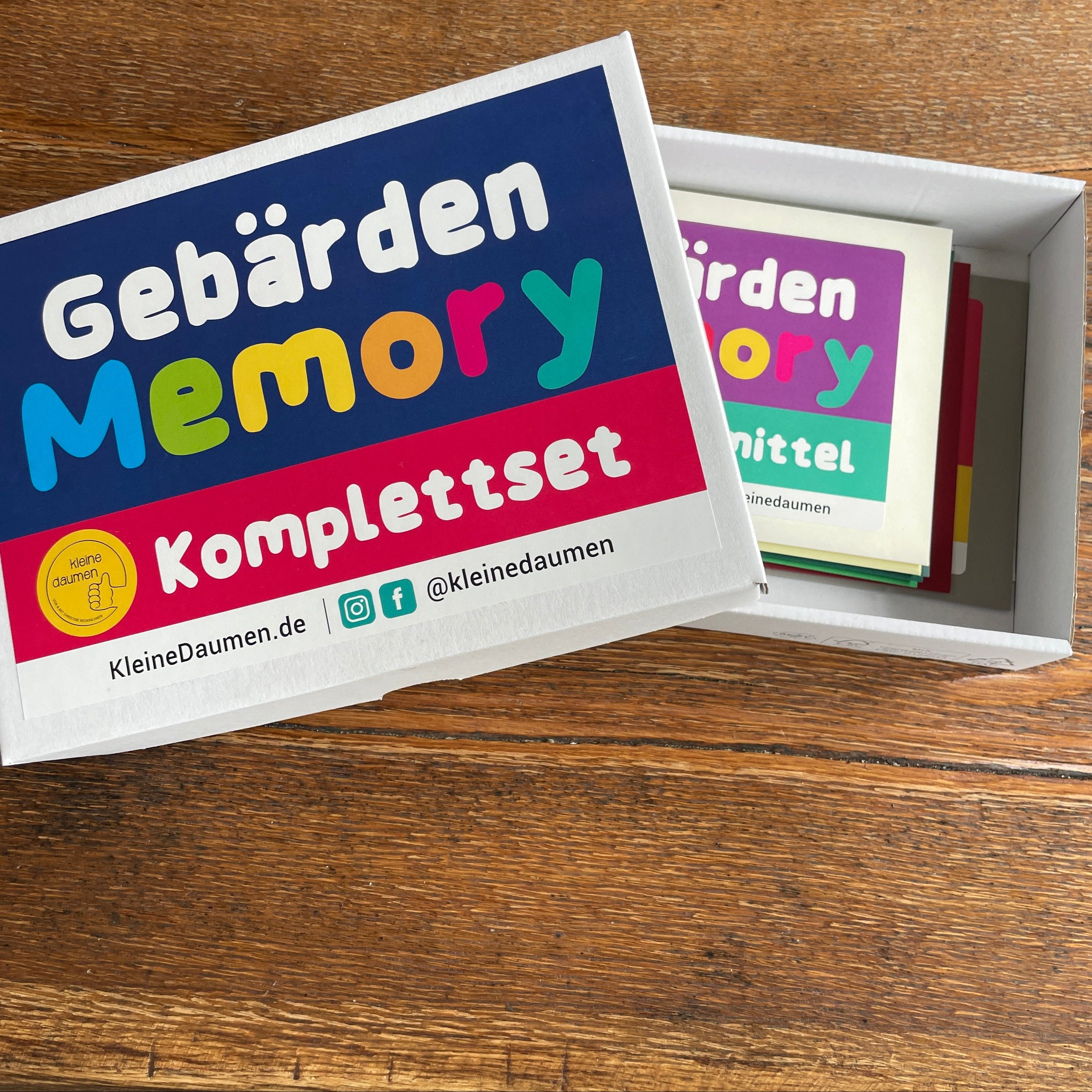 Box Inhalt Gebärdenmemory