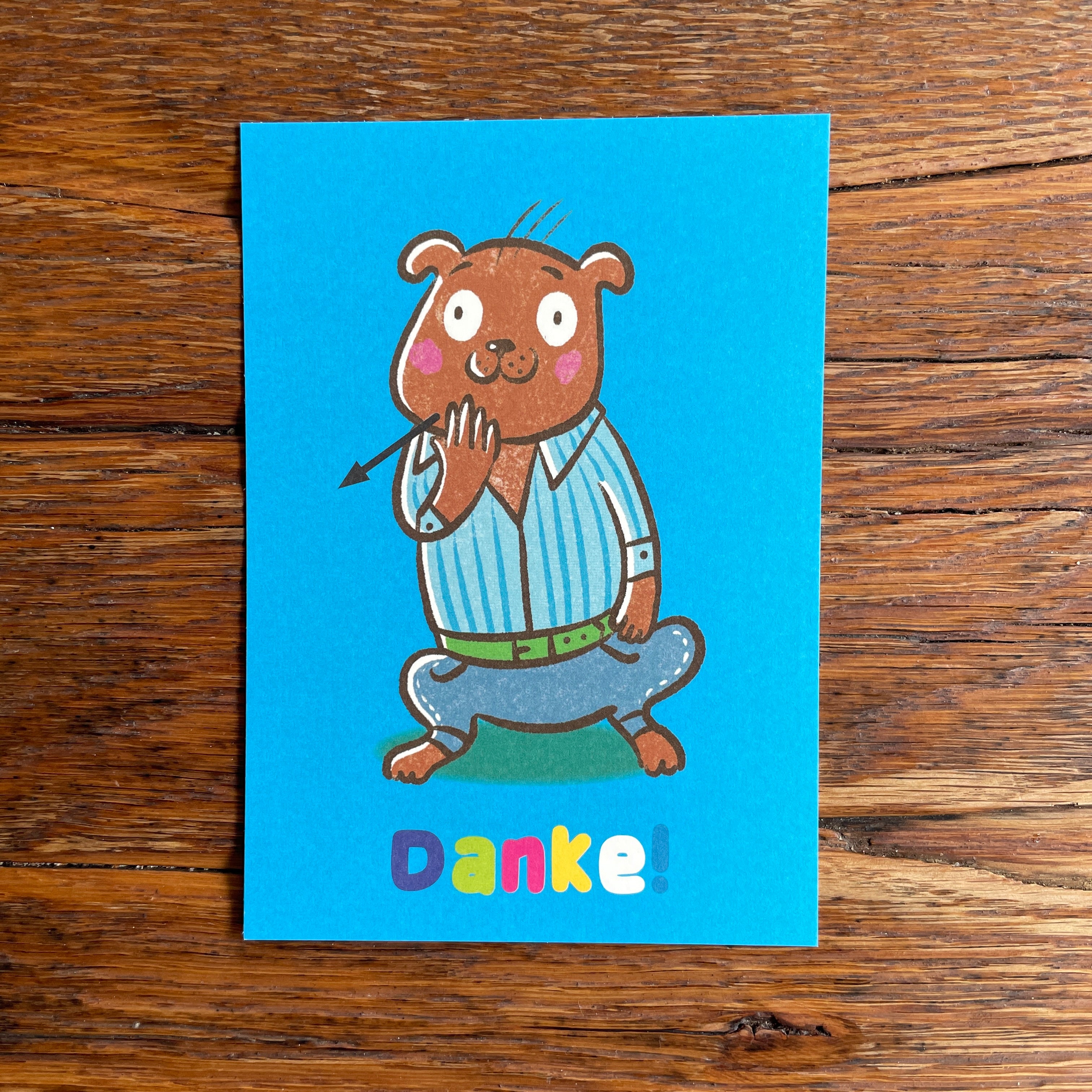 Danke - Postkarte mit Gebärden