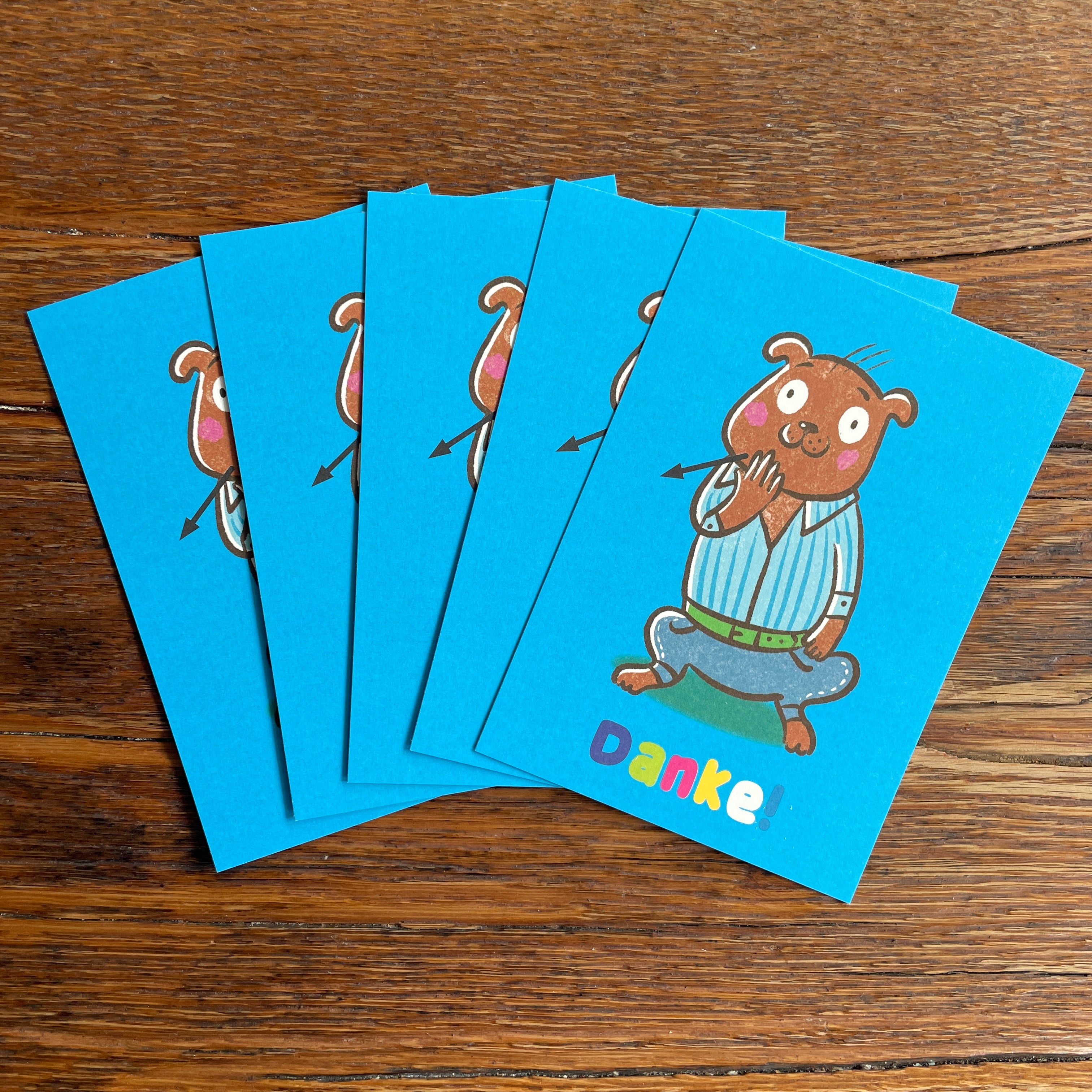 Postkarten mit Gebärden Danke Set