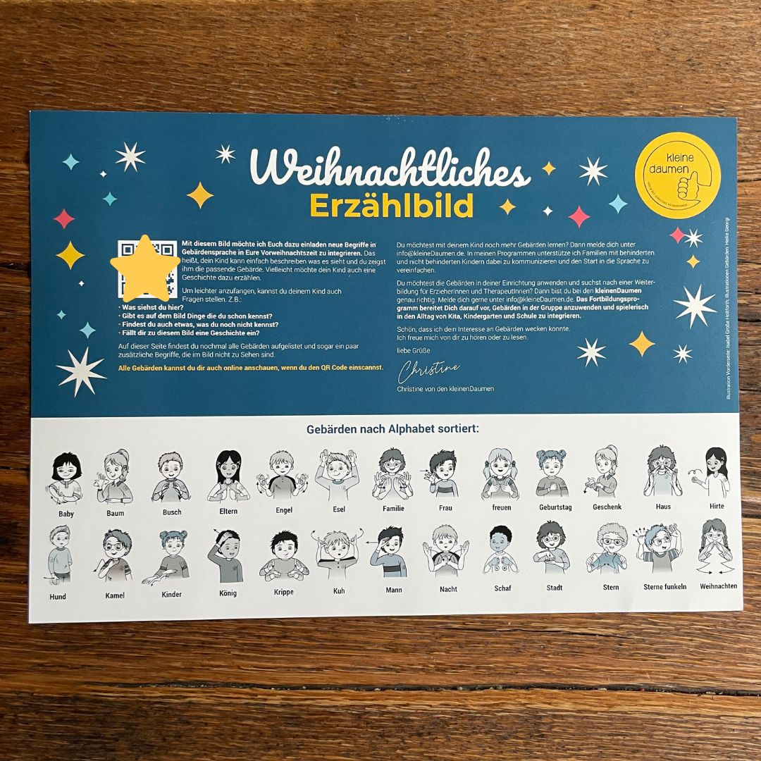 Weihnachten erzählt mit Gebärden