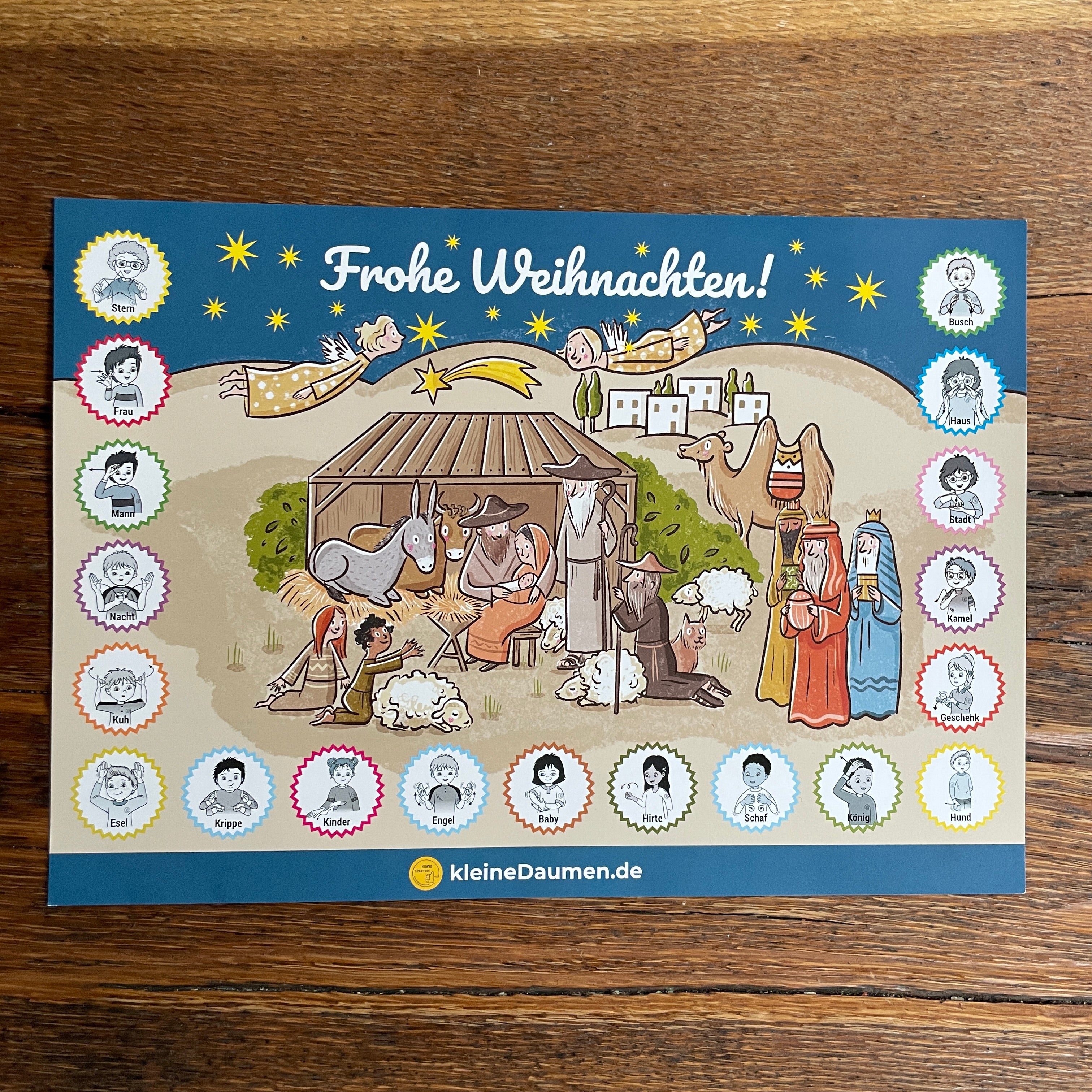 Erzählbild Weihnachten mit Gebärdensprache