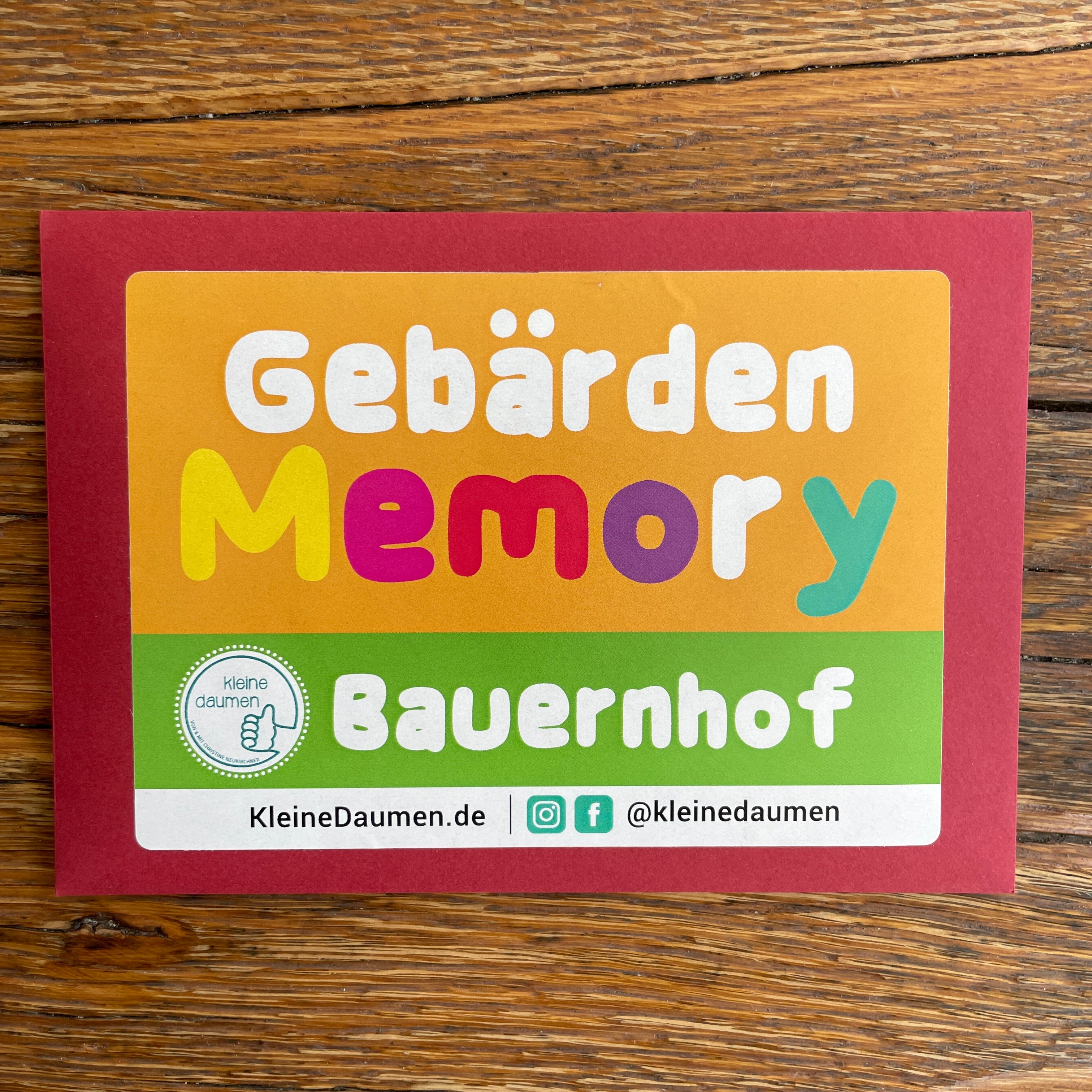Bauernhof Memory mit Gebärden