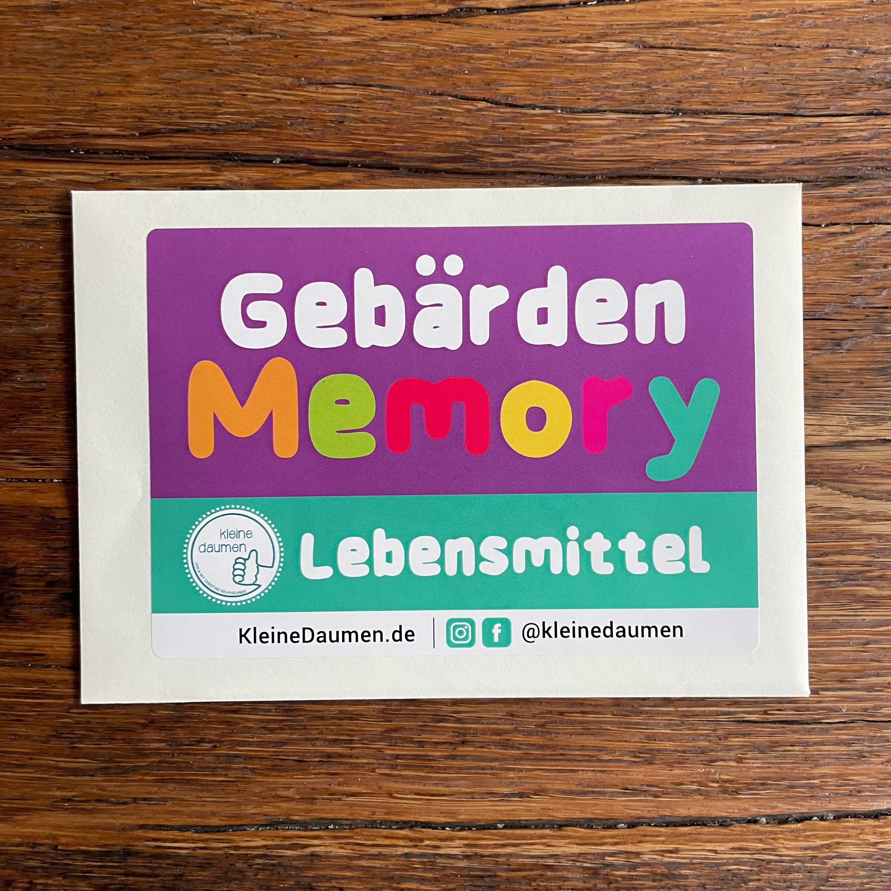 Lebensmittel Memory mit Gebärden