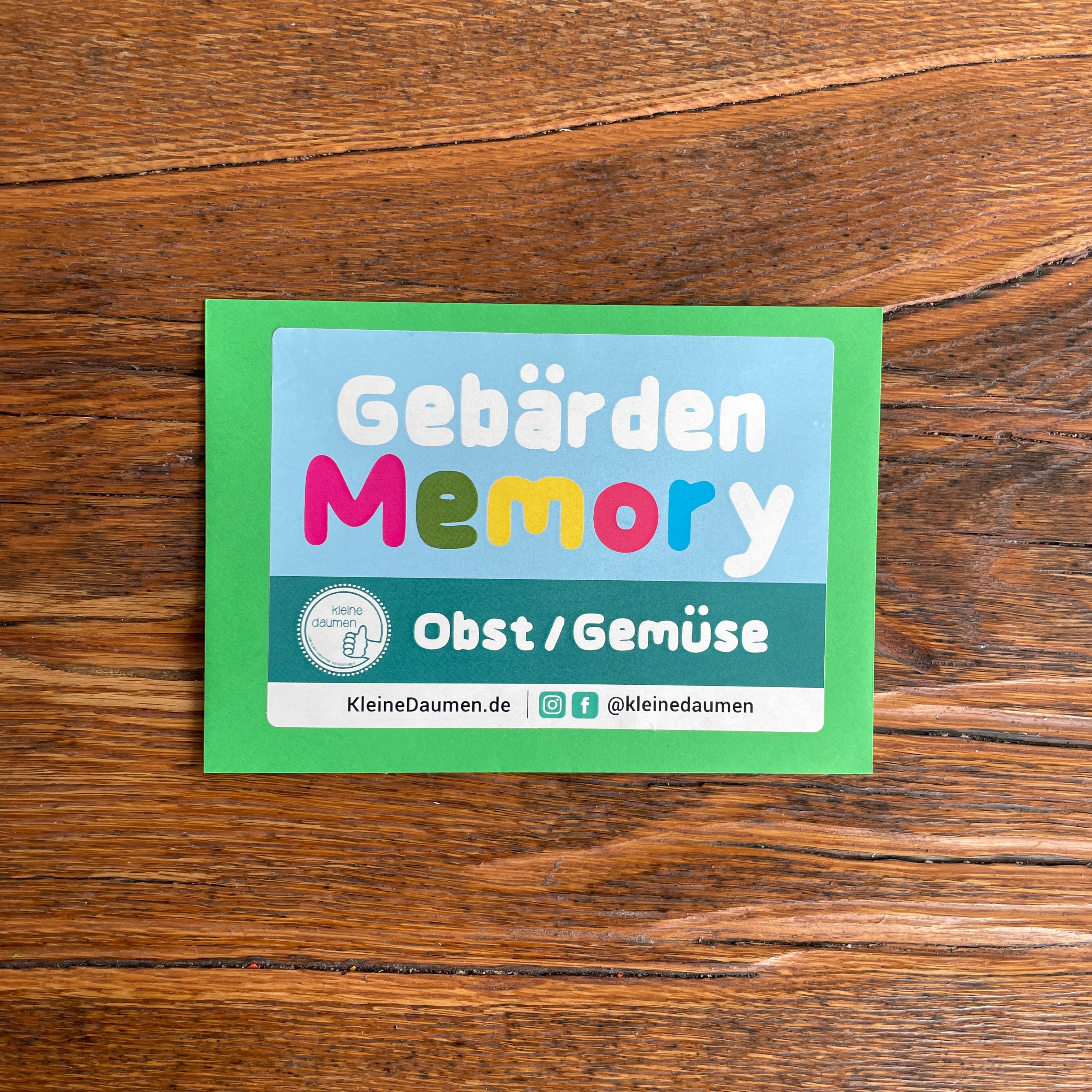 Obst Gemüse Memory mit Gebärden