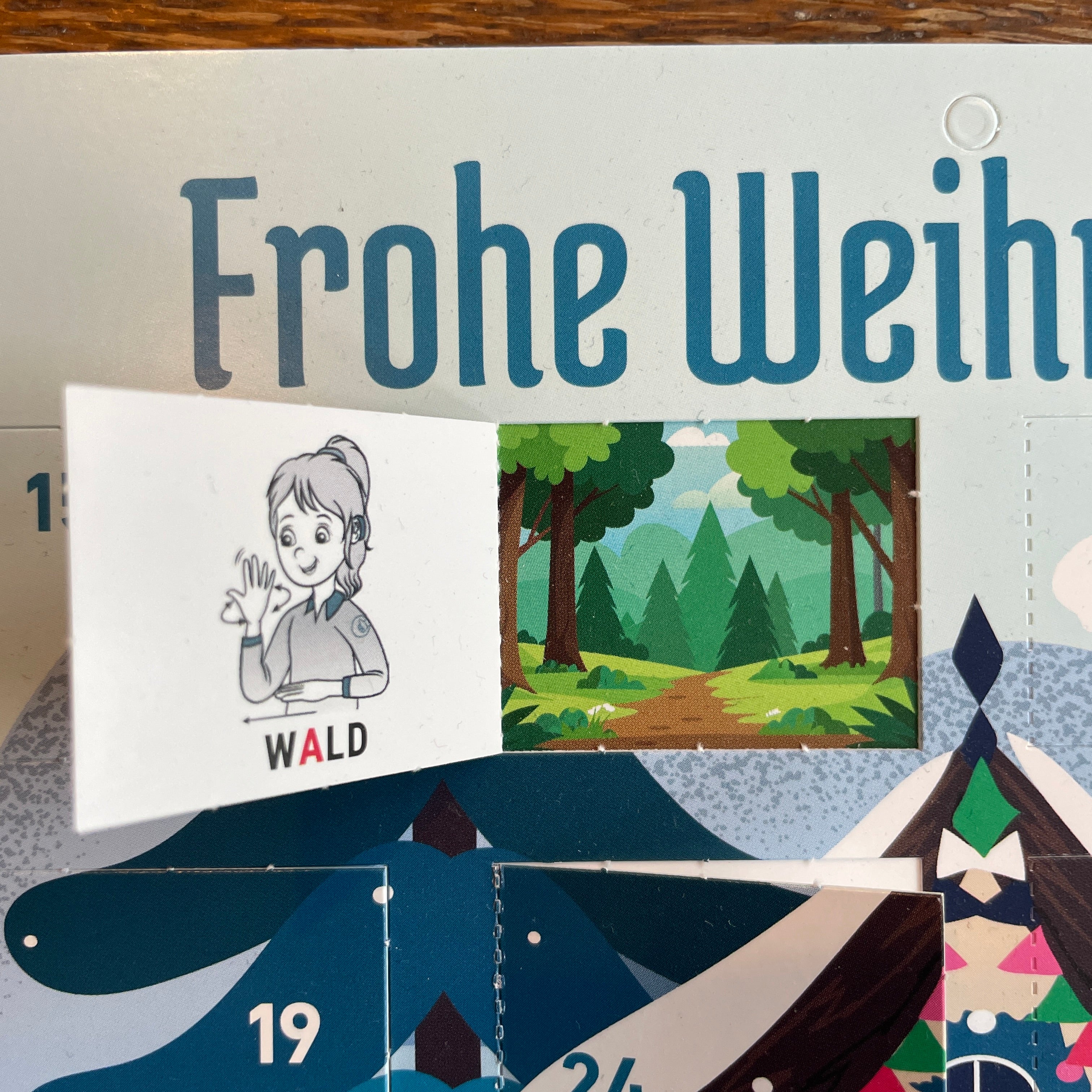 Adventskalender mit Gebärden 2025 mit Umschlag