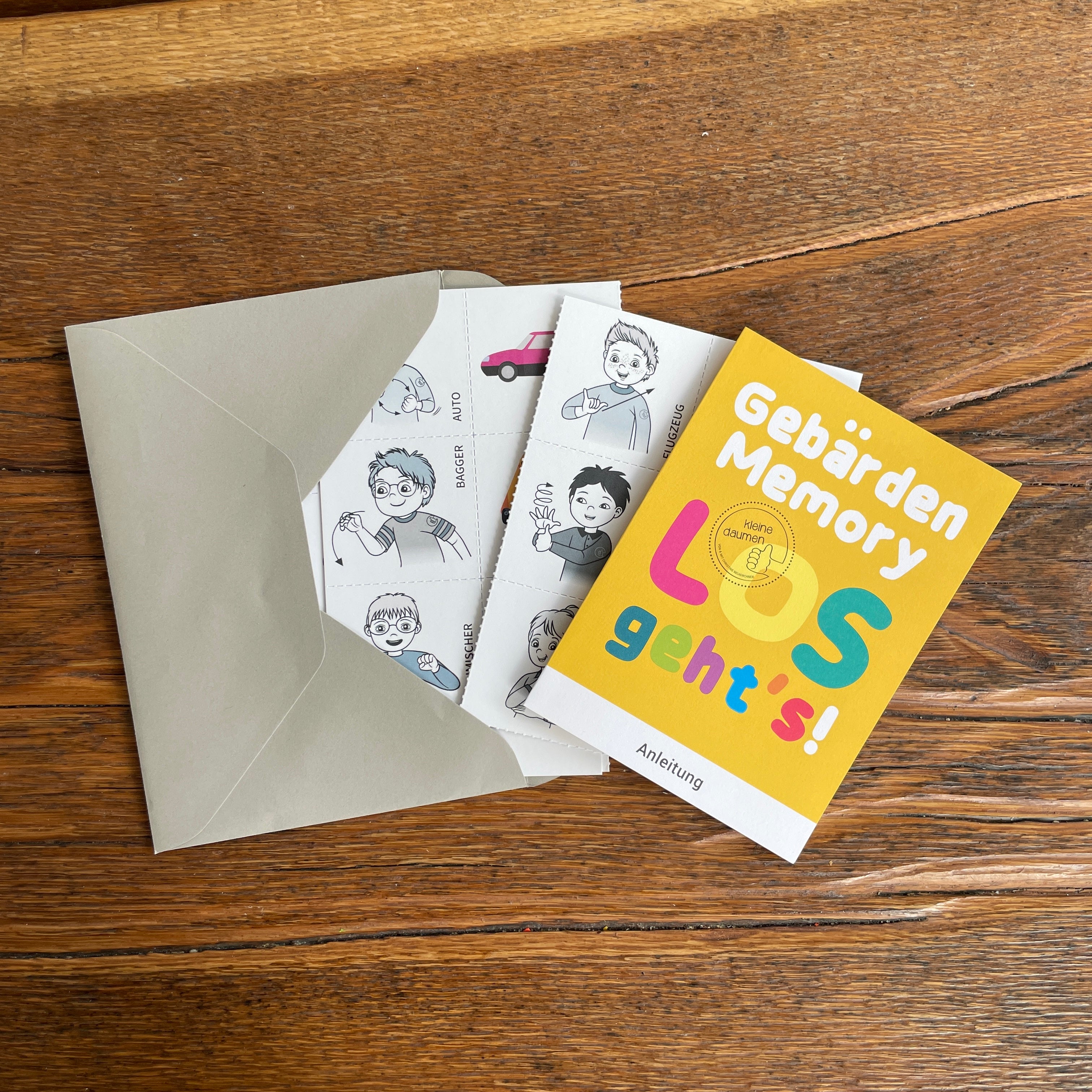 Lieferumfang Memory mit Gebärden