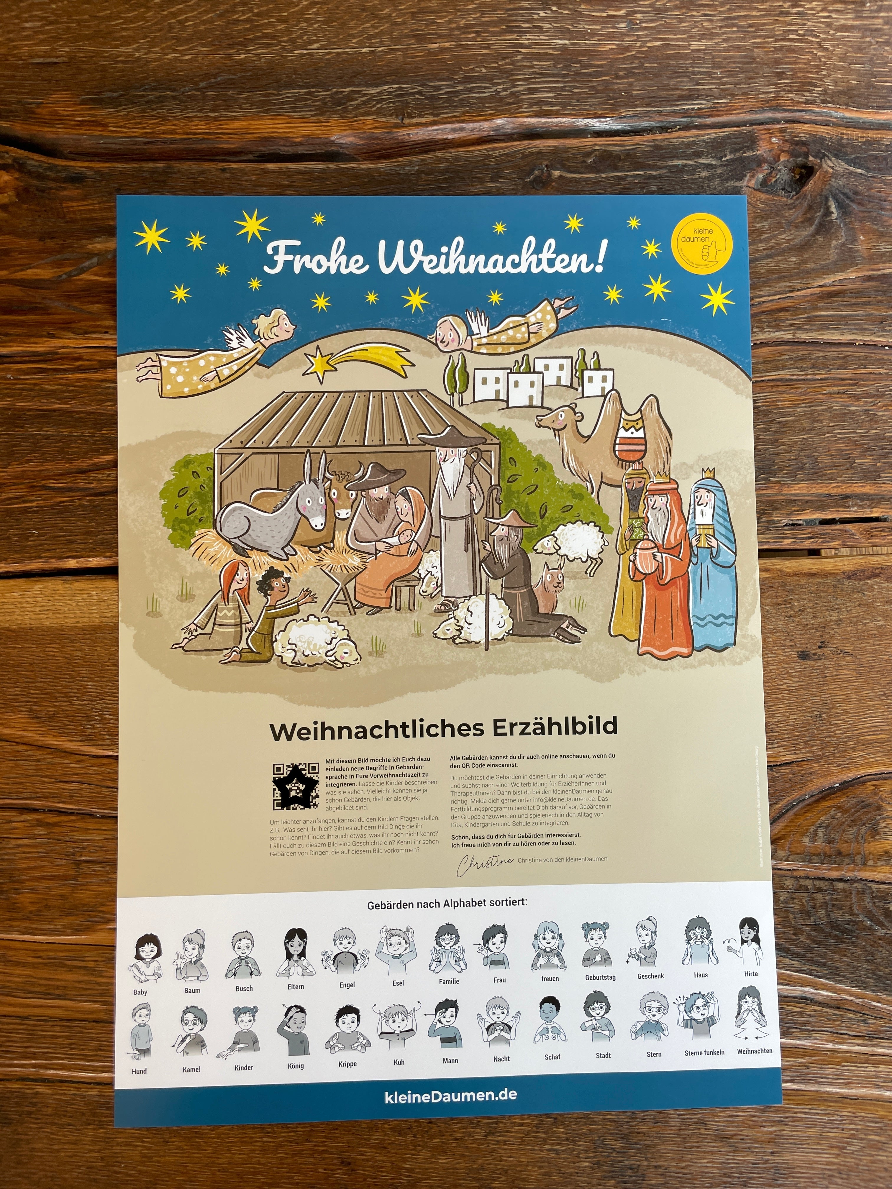 Poster für Einrichtungen Weihnachtsgeschichte